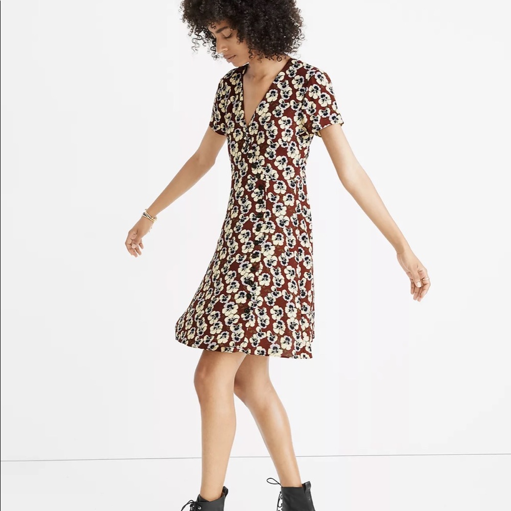 Madewell button wrap dress